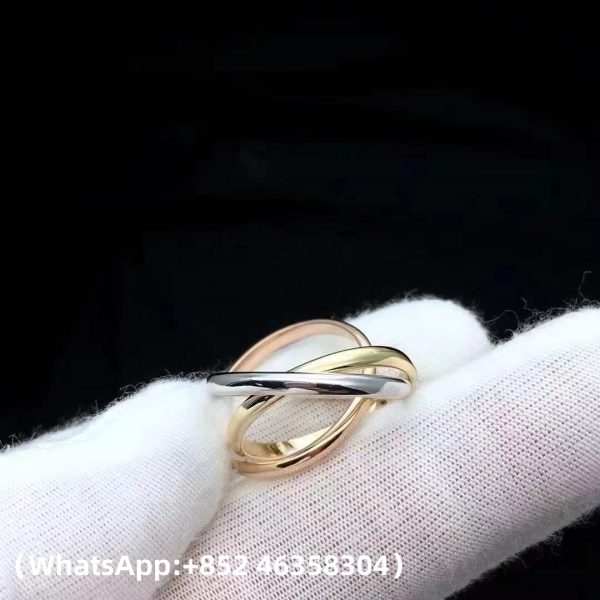 Custom Solid 18k Gold Cartier Jewelry Trinity Ring