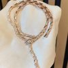 Custom Solid 18K Gold Bulgari Jewelry Serpenti Viper Thin Necklace set with Demi Pavé Diamonds Custom Solid 18K Gold Bulgari Jewelry Serpenti Viper Thin Necklace set with Demi Pavé Diamonds