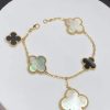 Custom Solid 18k Gold Van Cleef & Arpels Jewelry Magic Alhambra Bracelet