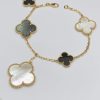 Custom Solid 18k Gold Van Cleef & Arpels Jewelry Magic Alhambra Bracelet