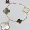 Custom Solid 18k Gold Van Cleef & Arpels Jewelry Magic Alhambra Bracelet