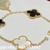 Custom Solid 18k Gold Van Cleef & Arpels Jewelry Magic Alhambra Bracelet