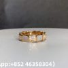 Custom Solid 18k Gold Bulgari Jewelry Serpenti Viper Thick Band Ring Set with Pavé Diamonds and White Mother-Of-Pearl Elements