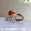 Custom Bvlgari Divas' Dream Ring Set with Carnelian Element and Pavé Diamonds Custom Bvlgari Divas' Dream Ring Set with Carnelian Element and Pavé Diamonds