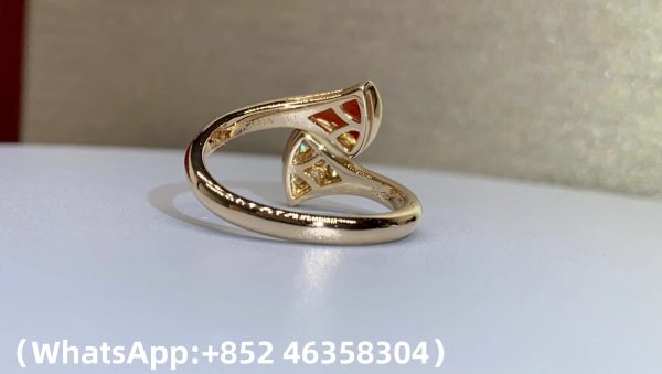 Custom Bvlgari Divas' Dream Ring Set with Carnelian Element and Pavé Diamonds Custom Bvlgari Divas' Dream Ring Set with Carnelian Element and Pavé Diamonds