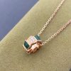 Custom Bvlgari Serpenti Vipe Diamond Malachite Pendant Necklace Custom Bvlgari Serpenti Vipe Diamond Malachite Pendant Necklace