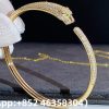 Custom Solid 18k Gold Cartier Jewelry Panthère de Cartier Bracelet