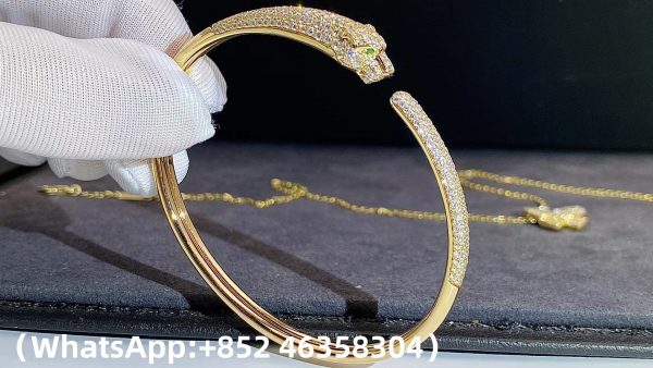 Custom Solid 18k Gold Cartier Jewelry Panthère de Cartier Bracelet