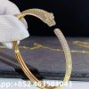 Custom Solid 18k Gold Cartier Jewelry Panthère de Cartier Bracelet