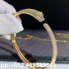 Custom Solid 18k Gold Cartier Jewelry Panthère de Cartier Bracelet