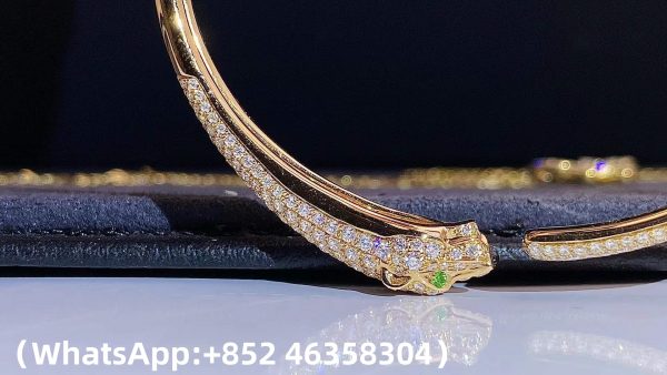 Custom Solid 18k Gold Cartier Jewelry Panthère de Cartier Bracelet