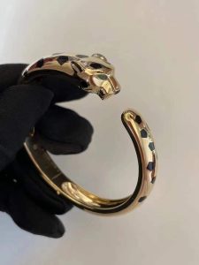 Custom Solid 18k Rose Gold Cartier Jewelry Panthère de Cartier Bracelet