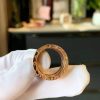 Custom Solid 18k Gold Bulgari Jewelry B.Zero1 Rock Four-Band Ring with Studded Spiral and Black Ceramic Inserts on the Edges