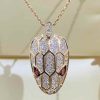 微信图片_2025-11-01_144728_833 (1) Custom Solid 18k Gold Bulgari Jewelry Serpenti Pendant Necklace Set with Rubellite Eyes and Pavé Diamonds on the Chain and Head