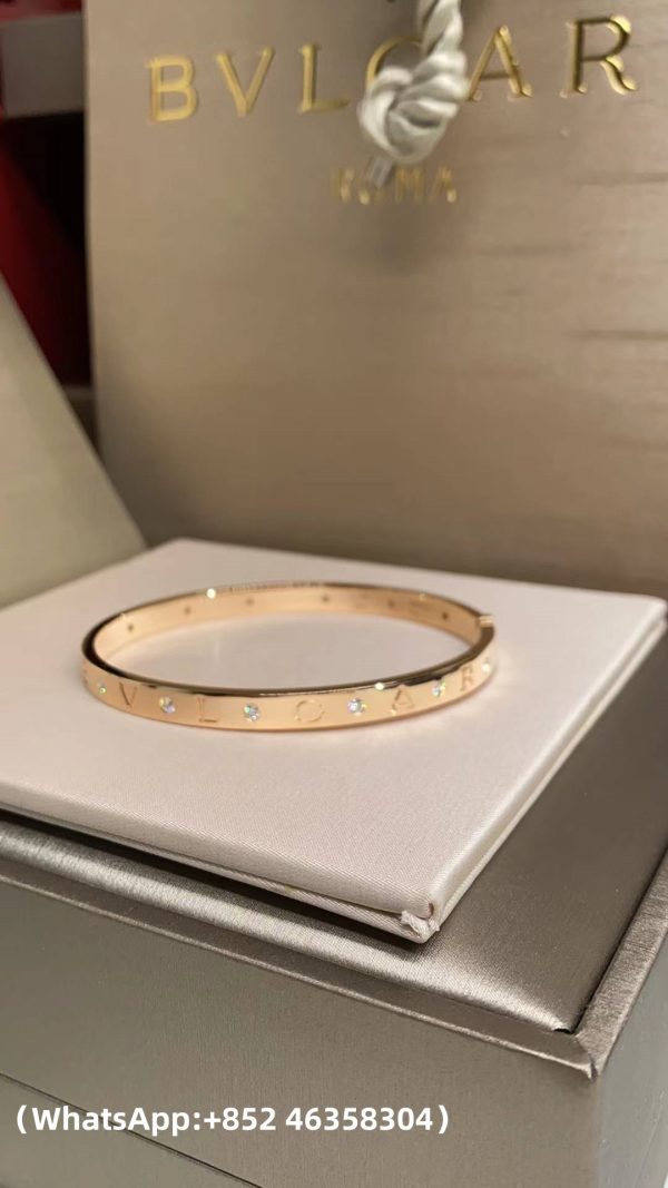 Custom Solid 18k Gold Bulgari Jewelry B.zero1 Essential Bangle Bracelet set with Diamonds
