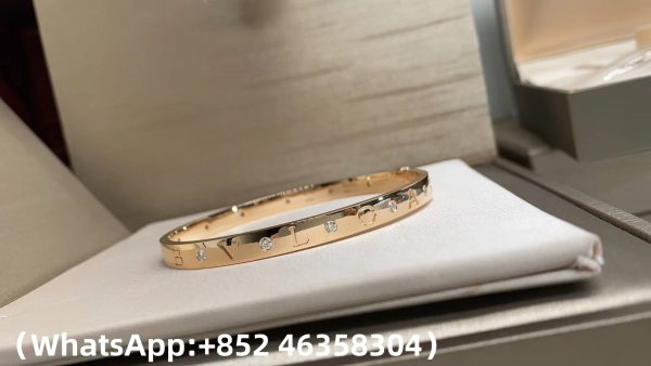 Custom Solid 18k Gold Bulgari Jewelry B.zero1 Essential Bangle Bracelet set with Diamonds