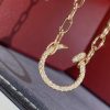 Custom Solid 18k Gold Cartier Juste un Clou Necklace Paved