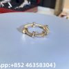 Custom Solid 18k Gold Cartier Jewelry Ecrou de Cartier Ring Diamonds