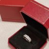 Custom Solid 18K Gold Cartier Jewelry LOVE Ring Classic Model Paved 6 Diamonds