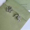 Custom Solid 18K Gold Van Cleef & Arpels Jewelry Flowerlace Earrings 18K White gold Diamond