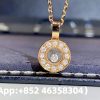 Custom Solid 18k Gold Chopard Jewelry Happy Diamonds Icons Pendant, Ethical Rose Gold, Diamonds