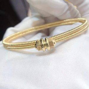 Custom Solid 18k Gold Cartier Jewelry Écrou de Cartier Bracelet