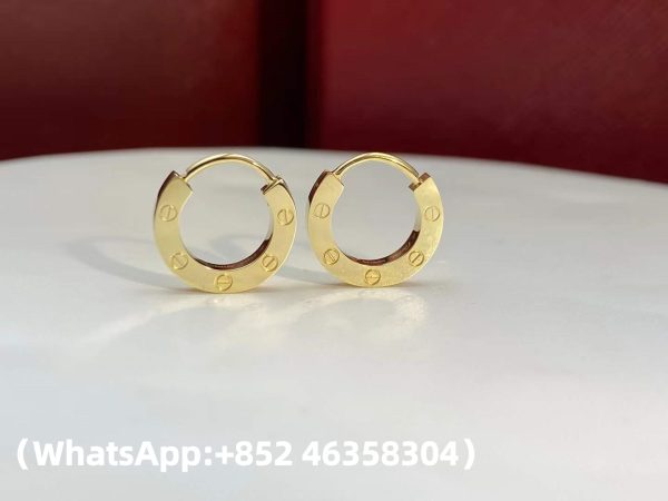 Custom Solid 18k Gold Cartier Jewelry LOVE Single Hoop Earring