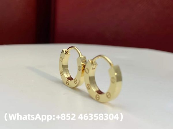 Custom Solid 18k Gold Cartier Jewelry LOVE Single Hoop Earring