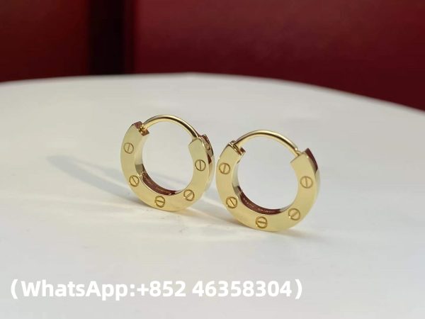 Custom Solid 18k Gold Cartier Jewelry LOVE Single Hoop Earring