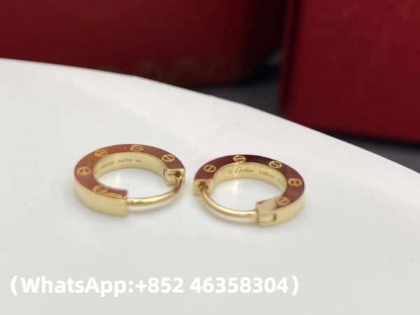 Custom Solid 18k Gold Cartier Jewelry LOVE Single Hoop Earring