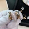 Custom Solid 18k Gold Cartier Trinity Earrings Custom Solid 18k Gold Cartier Trinity Earrings