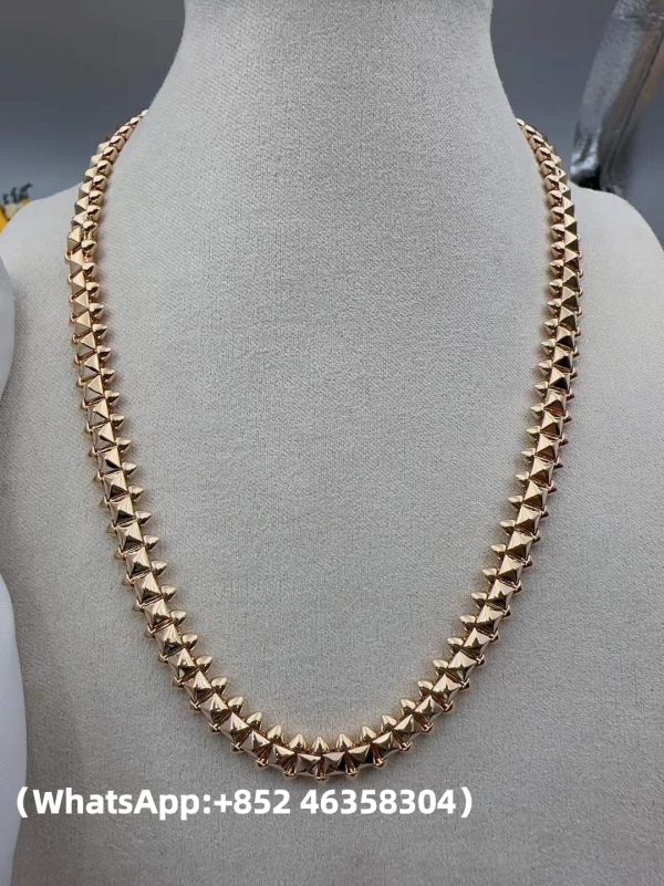 Custom Solid 18k Gold Cartier Jewelry Clash de Cartier Necklace Medium Model