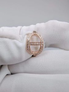 Custom Solid 18k Gold Hermes Jewelry Chaine d'ancre Contour Ring Medium