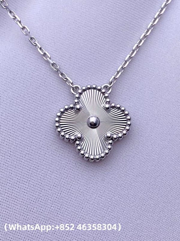 Custom Solid 18K Gold Van Cleef & Arpels Vintage Alhambra Pendant
