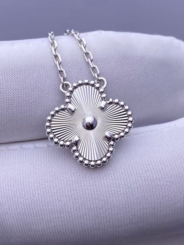 Custom Solid 18K Gold Van Cleef & Arpels Vintage Alhambra Pendant