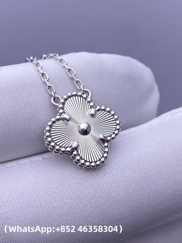 Custom Solid 18K Gold Van Cleef & Arpels Vintage Alhambra Pendant