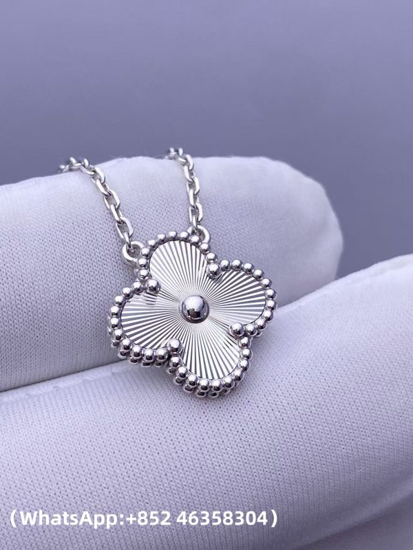 Custom Solid 18K Gold Van Cleef & Arpels Vintage Alhambra Pendant