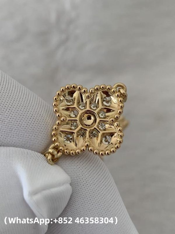 Custom Solid 18k Gold Van Cleef & Arpels Vintage Alhambra Bracelet