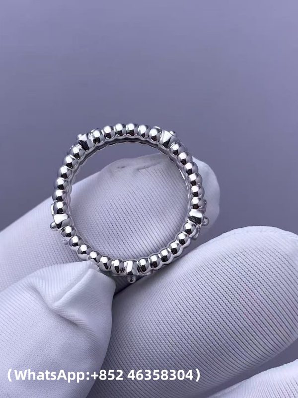 Custom Solid 18k Gold Van Cleef & Arpels Jewelry Perlée Sweet Clovers Ring Custom Solid 18k Gold Van Cleef & Arpels Jewelry Perlée Sweet Clovers Ring