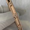 Custom Solid 18k Gold Van Cleef & Arpels Jewelry Perlée Sweet Clovers Bracelet