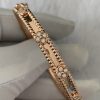 Custom Solid 18k Gold Van Cleef & Arpels Jewelry Perlée Sweet Clovers Bracelet