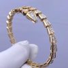 Custom Solid 18K Gold Bulgari Jewelry Serpenti Viper One-Coil Bracelet Set with Full Pavé Diamonds