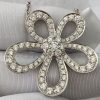 Custom Solid 18k Gold Van Cleef & Arpels Jewelry Flowerlace Pendant 18K White Gold