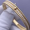 Custom Solid 18k Gold Van Cleef & Arpels Jewelry Perlée Diamonds Bracelet