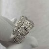 Custom Solid 18K Gold Bulgari Jewelry Serpenti Viper One-Coil Ring Set with Full Pavé Diamonds