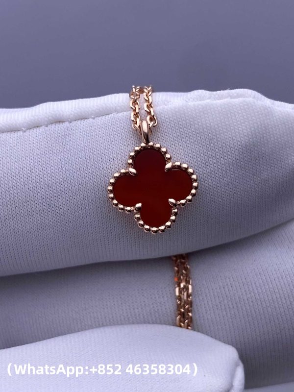 Custom Solid 18k Gold Van Cleef & Arpels Sweet Alhambra Pendant