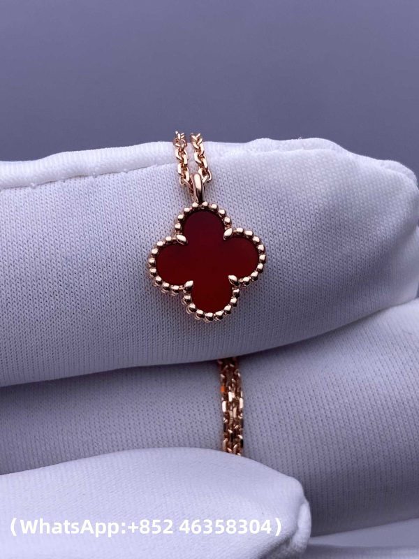 Custom Solid 18k Gold Van Cleef & Arpels Sweet Alhambra Pendant