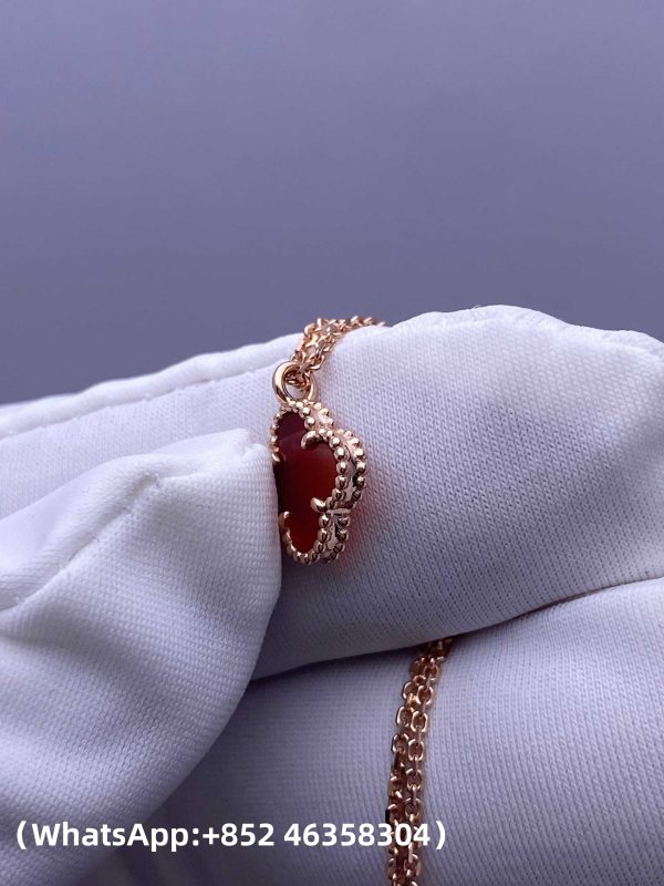 Custom Solid 18k Gold Van Cleef & Arpels Sweet Alhambra Pendant