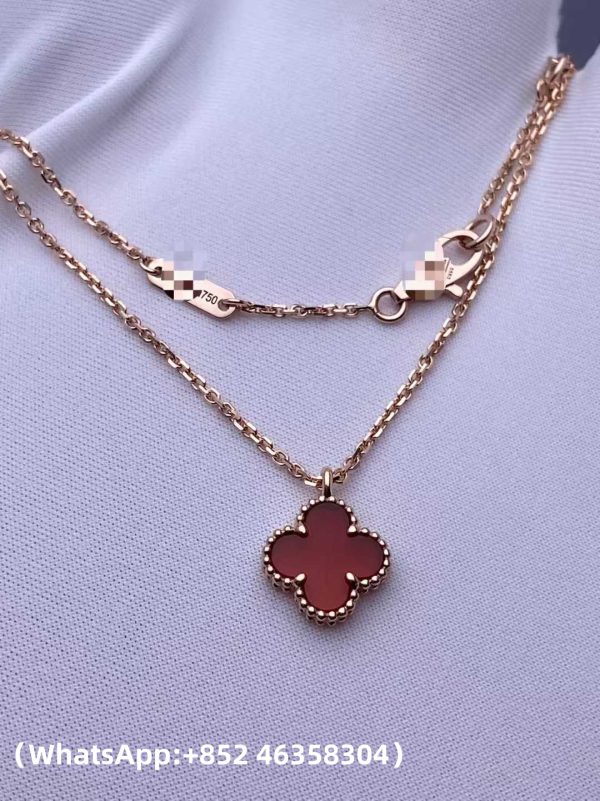 Custom Solid 18k Gold Van Cleef & Arpels Sweet Alhambra Pendant