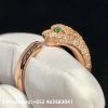 Custom Solid 18k Gold Cartier Panthère de Cartier Ring Small Model Half-paved Custom Solid 18k Gold Cartier Panthère de Cartier Ring Small Model Half-paved